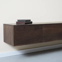 Hangend tv-meubel walnoot bruin 200 cm - Bodio Lennon