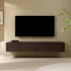 Hangend tv-meubel walnoot bruin 200 cm - Bodio Lennon