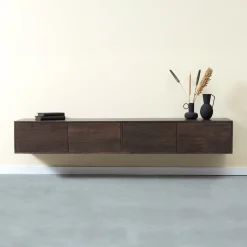 Hangend tv-meubel walnoot bruin 200 cm - Bodio Lennon