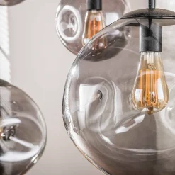 Hanglamp glazen bollen organische vorm - Santa Stellar Black