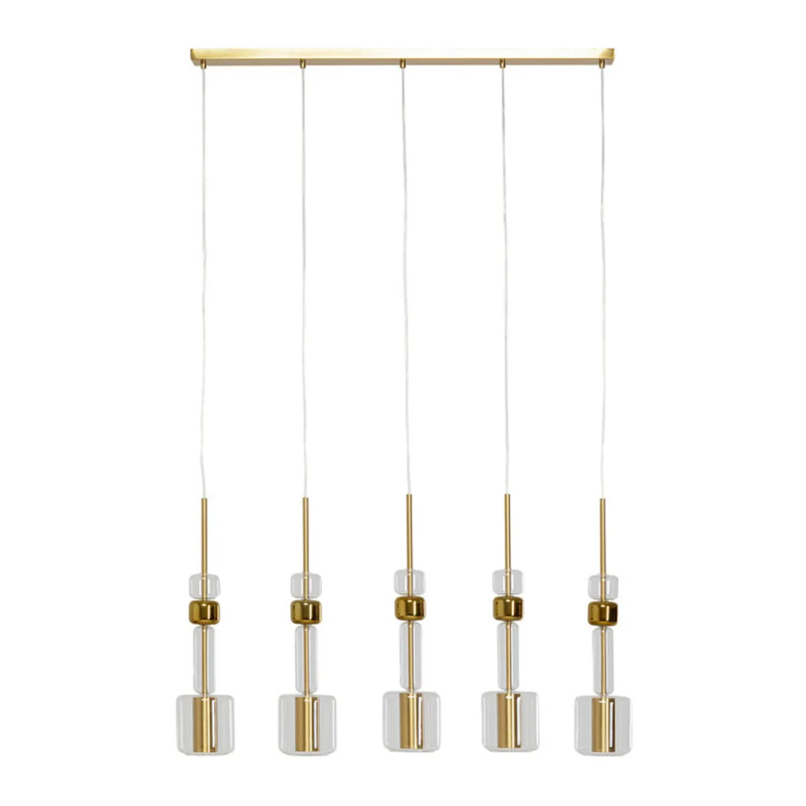Hanglamp goud en glas 103 cm - Kare Design Candy Bar Gold