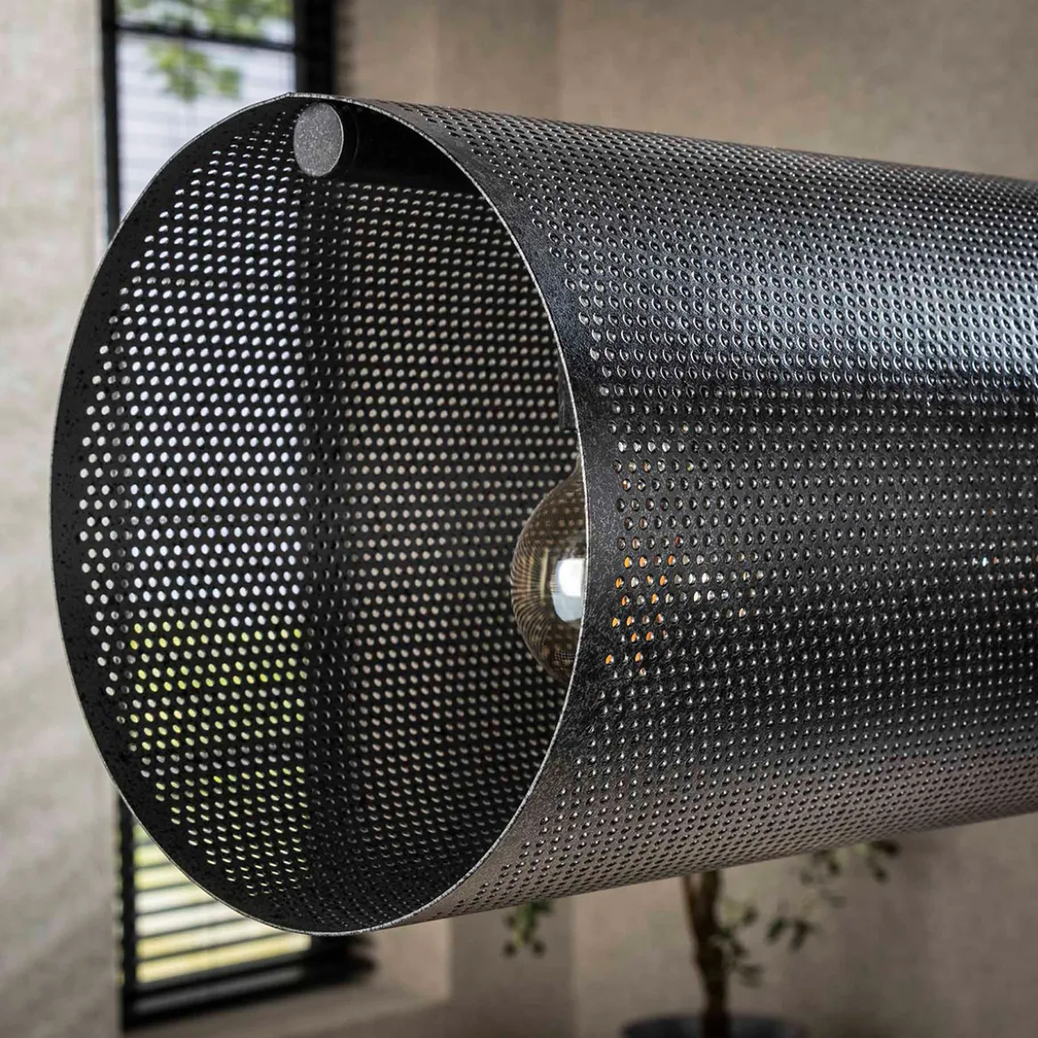 Hanglamp koker geperforeerd staal - Santa Koker Mesh