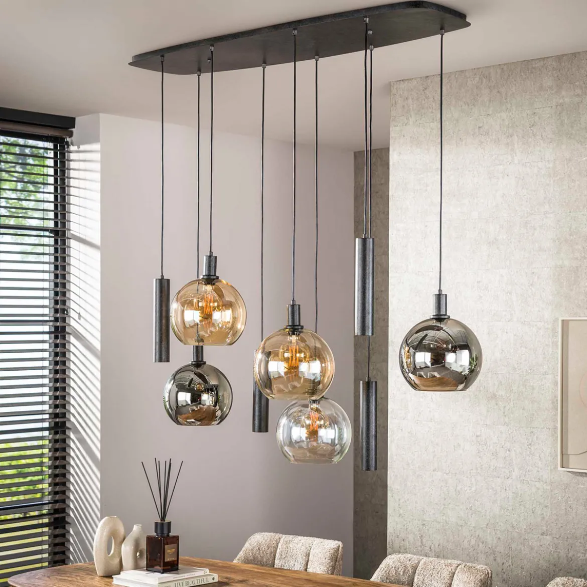 Hanglamp met bolvormige glazen - Santa Sfera