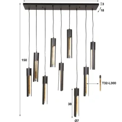 Hanglamp met buizen - Santa Tube