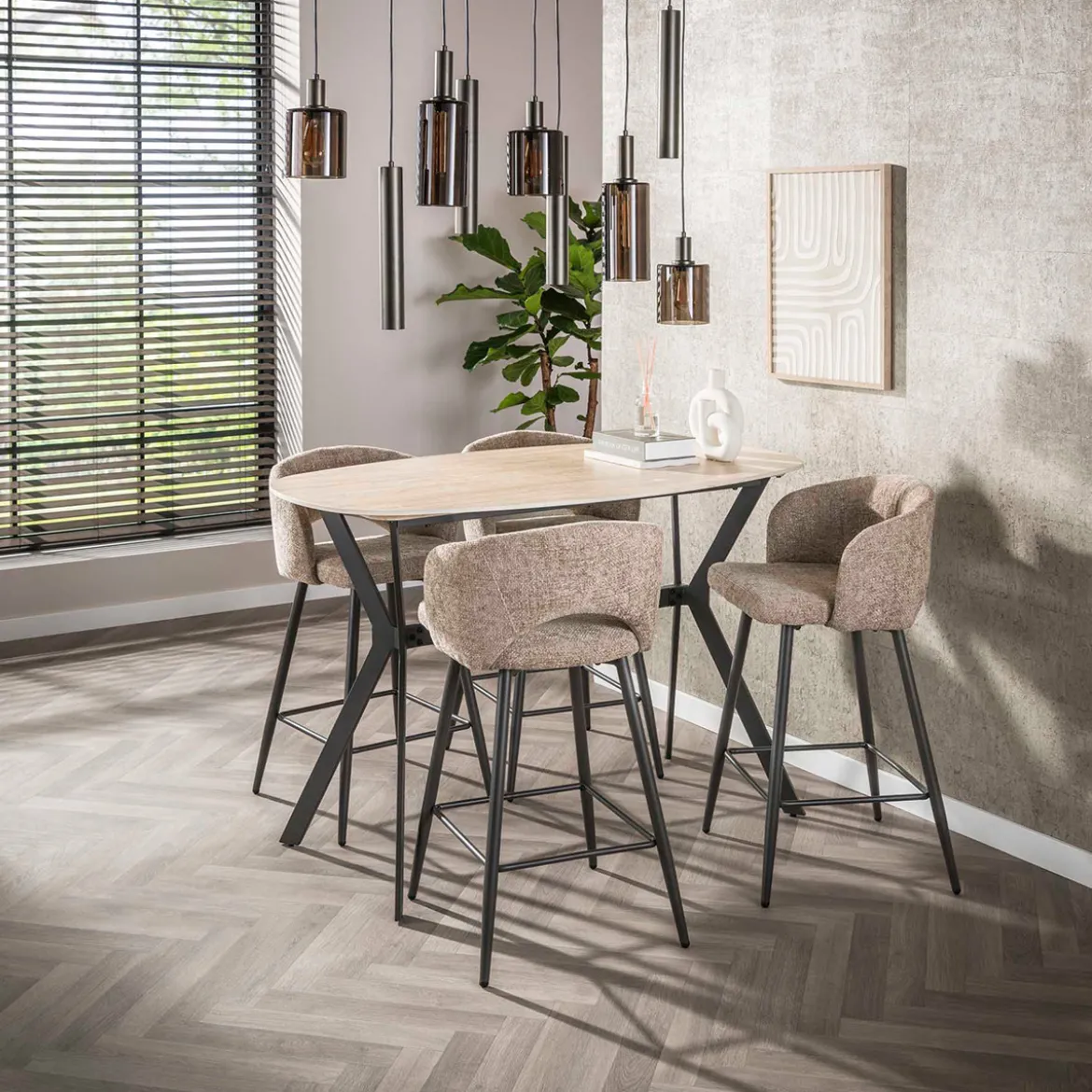 Hanglamp met cilindervormige glazen - Santa Sepiora