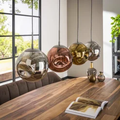 Hanglamp met 4 glazen bollen - Santa Stellar