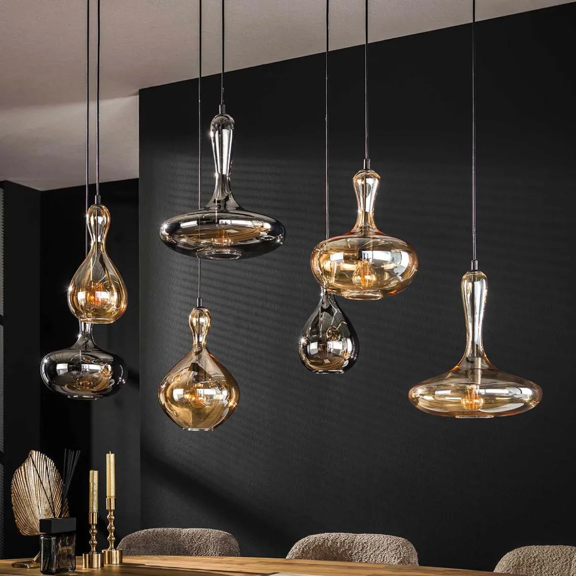 Hanglamp met glazen karaffen - Santa Karaf