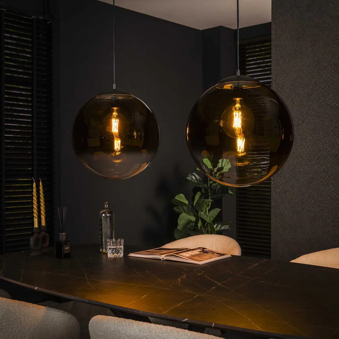 Hanglamp met grote glasbollen - Santa Bubble Shaded XL