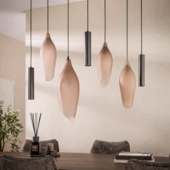 Hanglamp met organische glazen kappen - Santa Cocoon