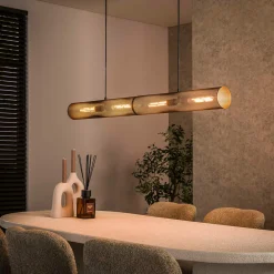 Hanglamp rond metaalgaas zwart - Santa Tube Mesh