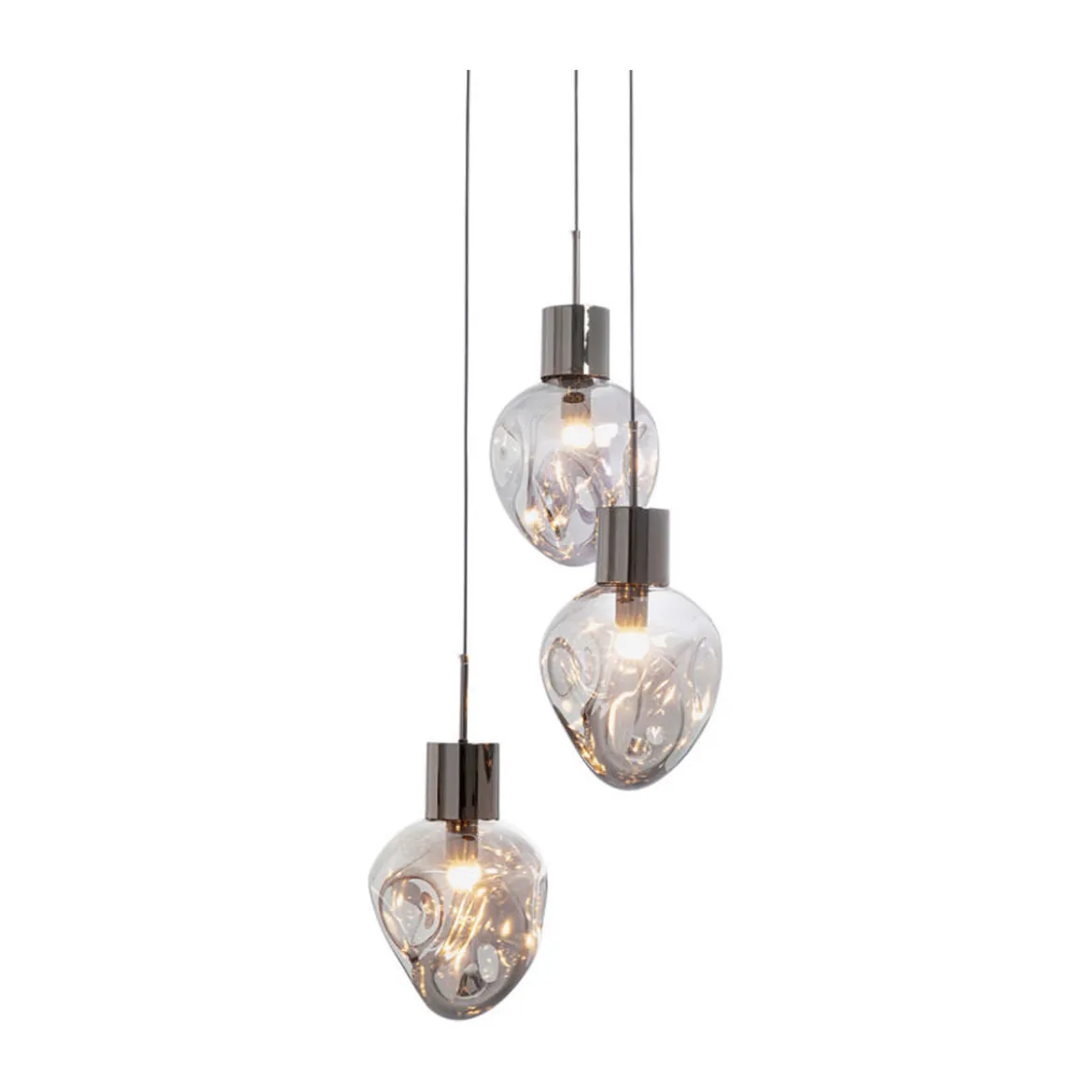 Hanglamp traps gedeukt glas - Kare Design Supernova Dough