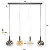 Hanglamp tricolore 4-lichts zwart - Santa Sfera