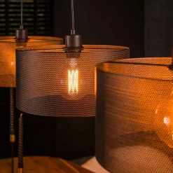 Hanglamp zwart gaas - Santa Mesh Round
