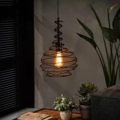 Hanglamp zwart staaldraad - Santa Spinn