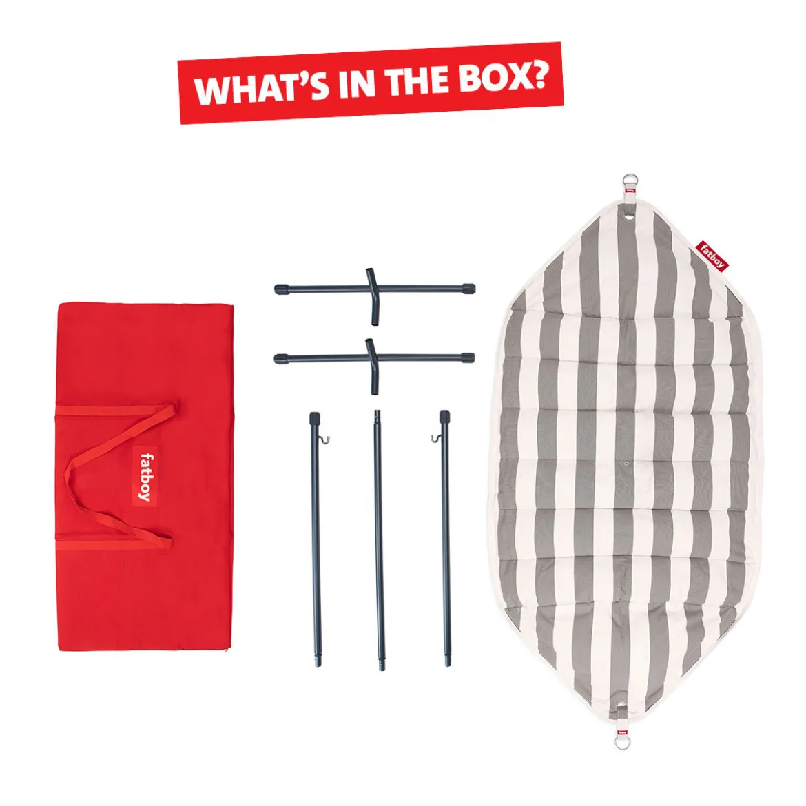 Hangmat olefin stof met standaard - Fatboy Headdemock Superb + Rack