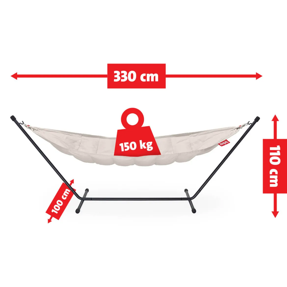 Hangmat olefin stof met standaard - Fatboy Headdemock Superb + Rack
