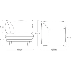 Hoekelement voor loungeset - Fatboy Paletti Corner Seat
