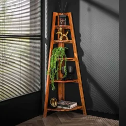 Hoek plankenkast massief acacia hout - Giani Angle
