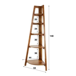 Hoek plankenkast massief acacia hout - Giani Angle