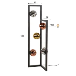 Hoek vloerlamp met glazen bollen - Santa Stellar
