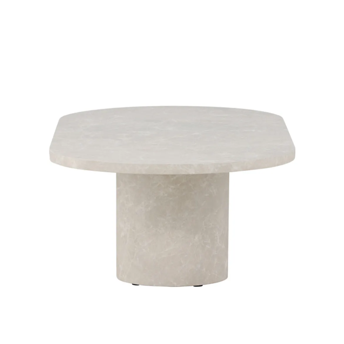 Hoge beige ovale salontafel - Lavis Narvik