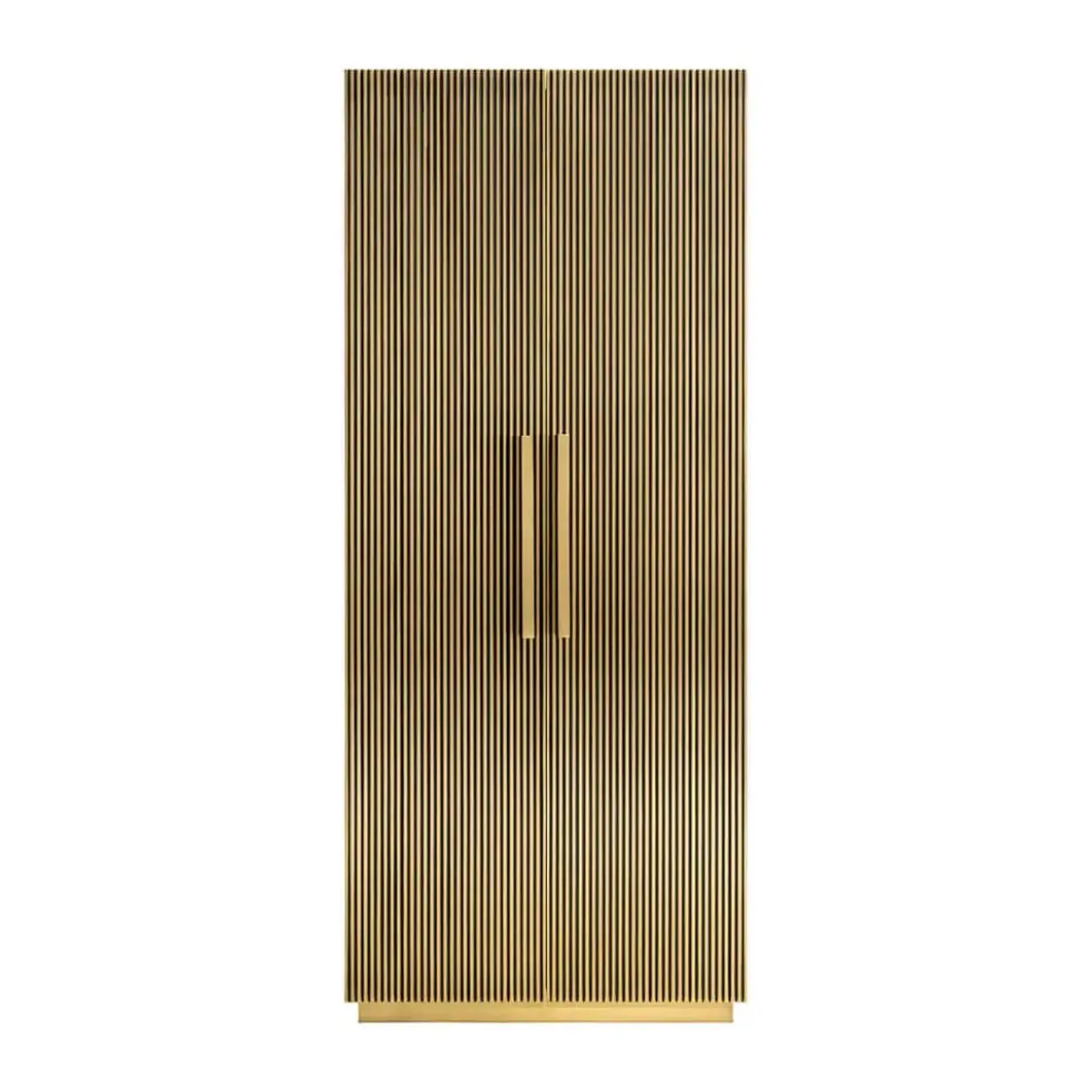 Hoge kast messing met ribbels - Richmond Interiors Ironville