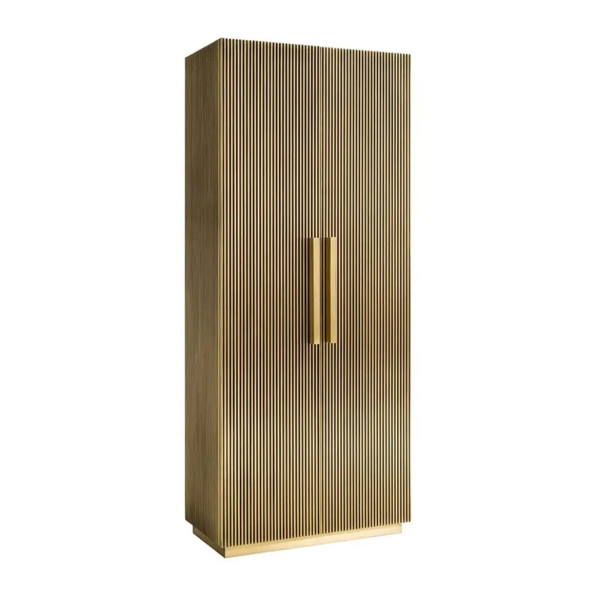 Hoge kast messing met ribbels - Richmond Interiors Ironville