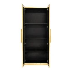 Hoge kast messing met ribbels - Richmond Interiors Ironville