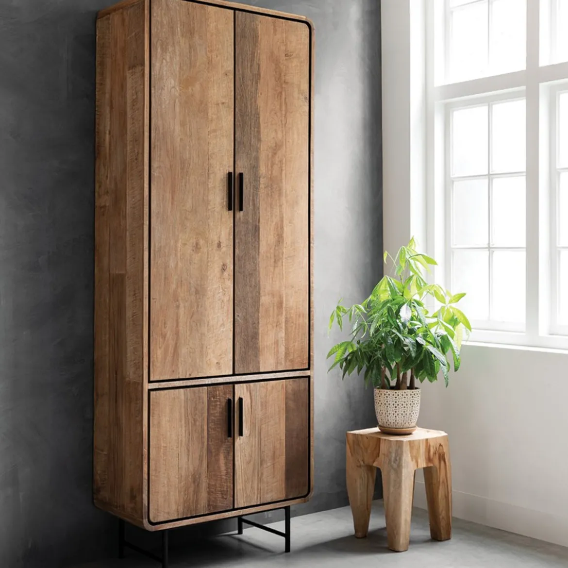 Hoge kast teak hout - DTP Home Evo