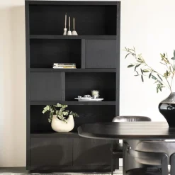 Hoge kast zwart eiken 120 cm - Eleonora Helsinki