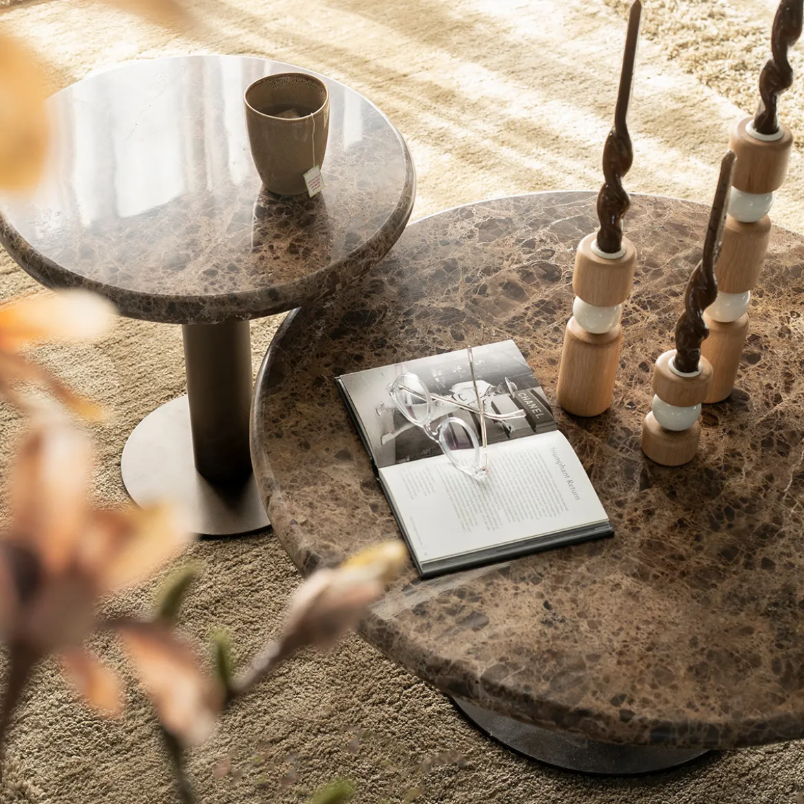 Hoge salontafel rond marmer - Eleonora Luigi