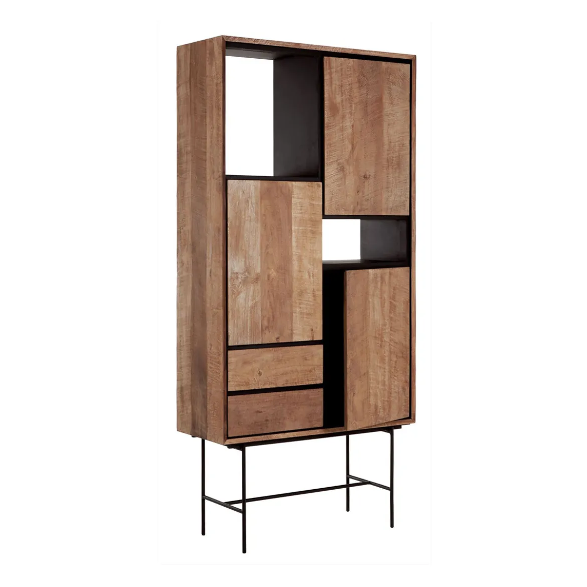Hoge teak kast met vakken - DTP Home Metropole