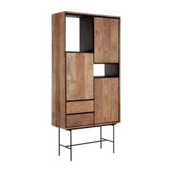 Hoge teak kast met vakken - DTP Home Metropole