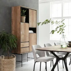 Hoge teak kast met vakken - DTP Home Metropole