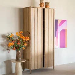Hoge wandkast eikenhout - Eleonora Jake