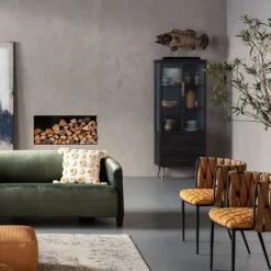 Hoge wandkast met ribbelglas - Kare Design Gomera