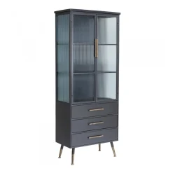 Hoge wandkast met ribbelglas - Kare Design Gomera