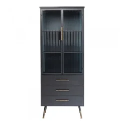 Hoge wandkast met ribbelglas - Kare Design Gomera