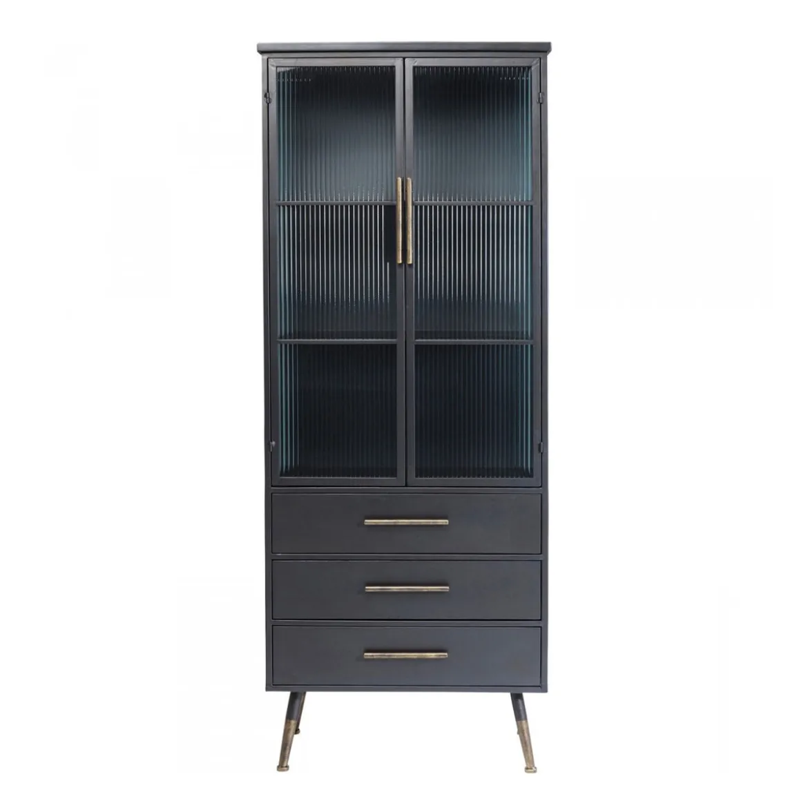 Hoge wandkast met ribbelglas - Kare Design Gomera