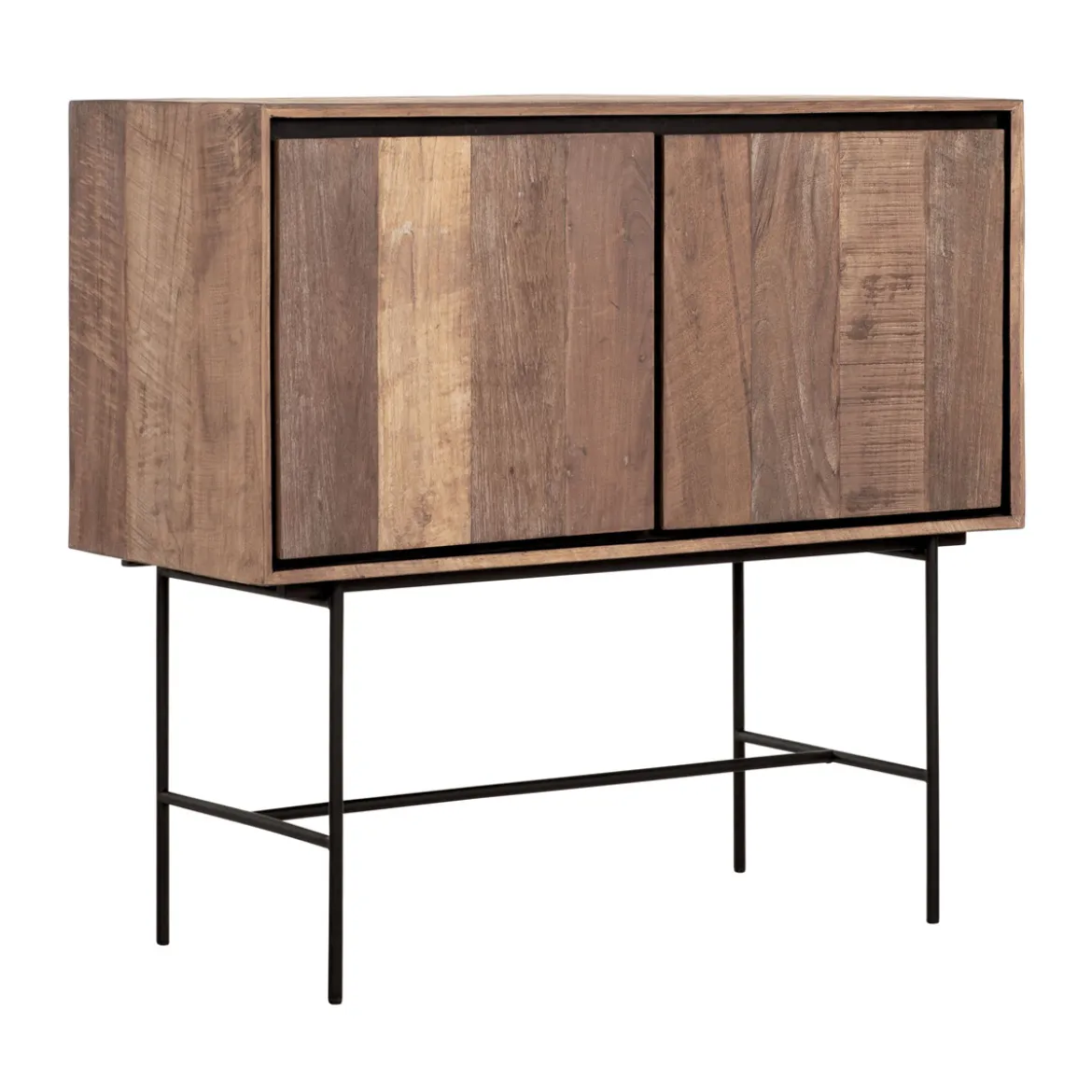 Hoog dressoir teakhout 100 cm - DTP Home Metropole
