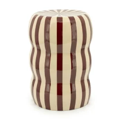 Hoogglans bijzettafel beige rood - By-Boo Candice