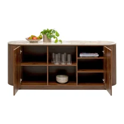 Hout dressoir met marmer - Kare Design Ruben