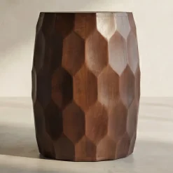 Houten bijzettafel met patroon - Bodio Miel