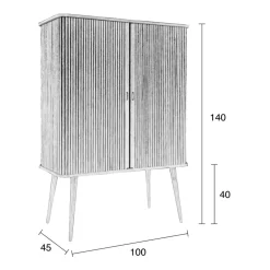 Houten design wandkast - Zuiver Barbier