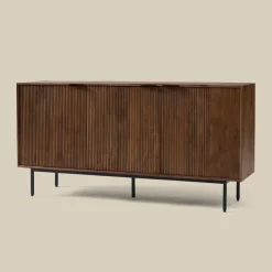 Houten dressoir met ribbel deuren - Bodio Clark