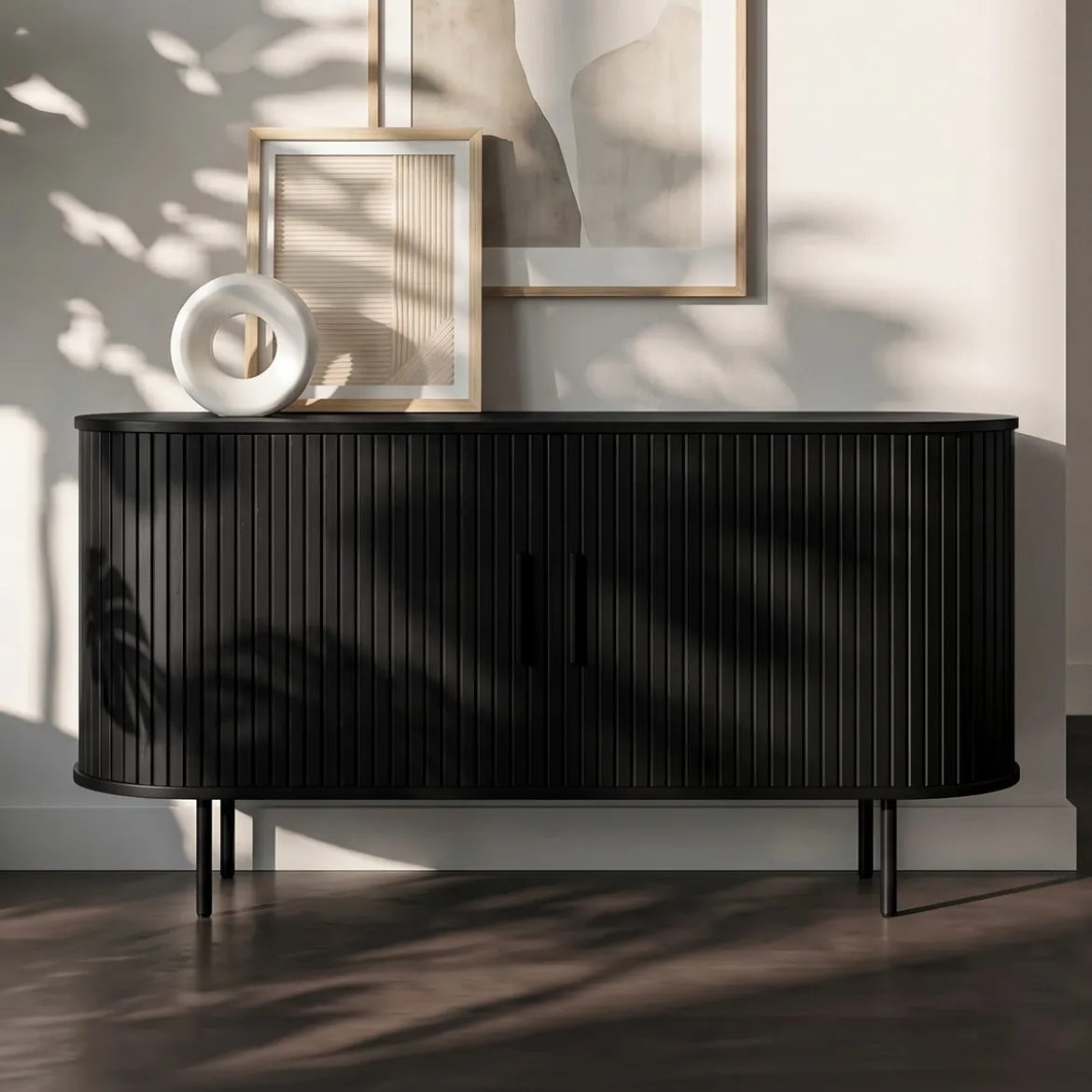 Houten dressoir zwart - Bodio Sway