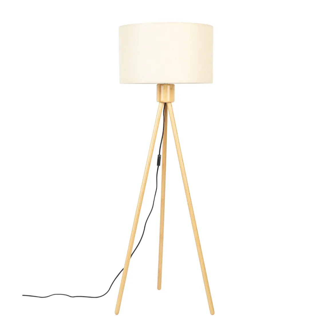Houten driepoot vloerlamp - Zuiver Fan Bamboo