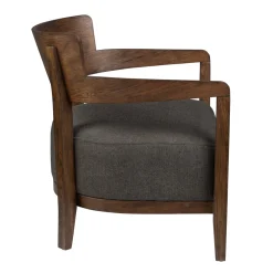 Houten fauteuil retro design - Dutchbone Duran
