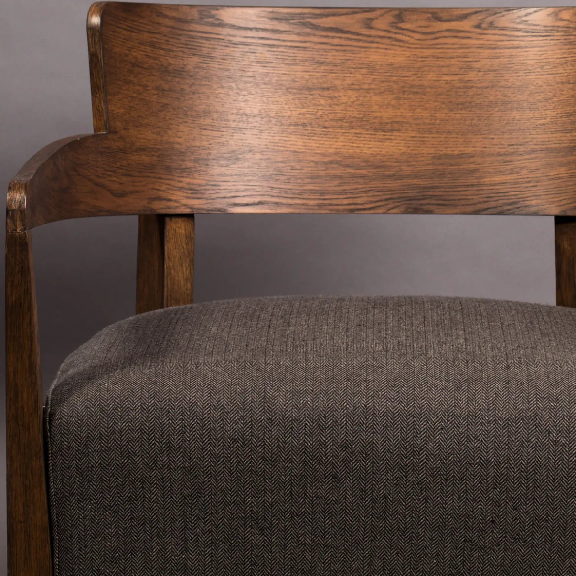 Houten fauteuil retro design - Dutchbone Duran