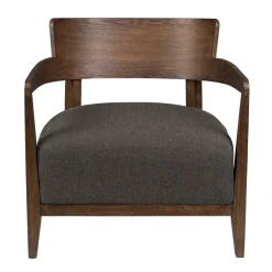 Houten fauteuil retro design - Dutchbone Duran